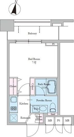 レジディア文京音羽2の物件間取画像